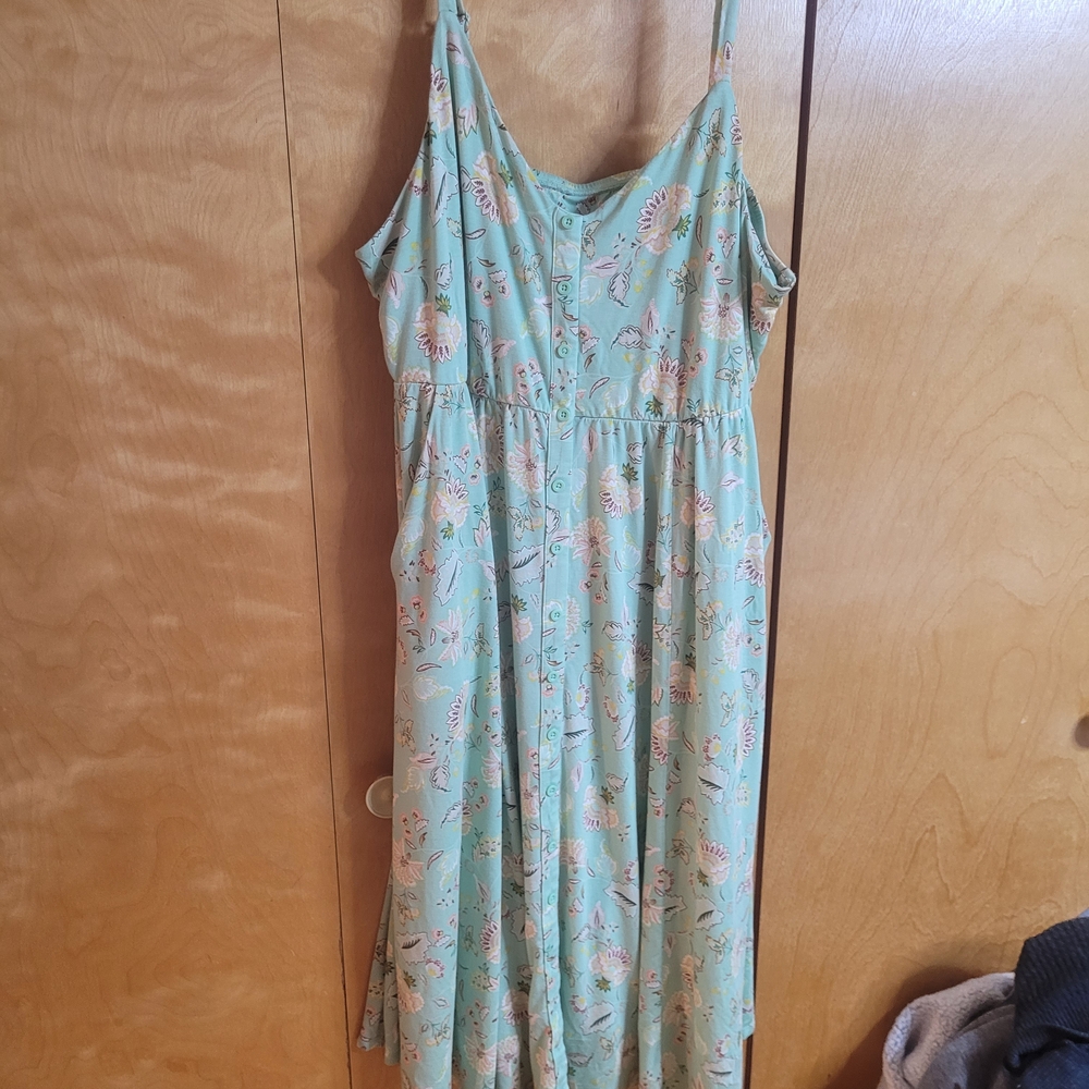 Torrid Floral Green Midi Dress